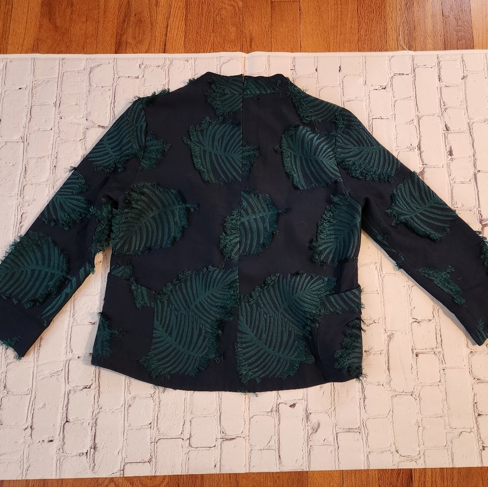 Hilton Hollis boho tropical leaf designer top S